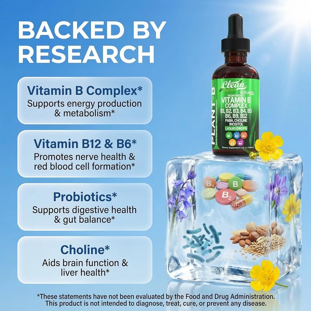 Clean Nutraceuticals Vitamin B Complex Liquid Drops - 4 Fl Oz - image 3