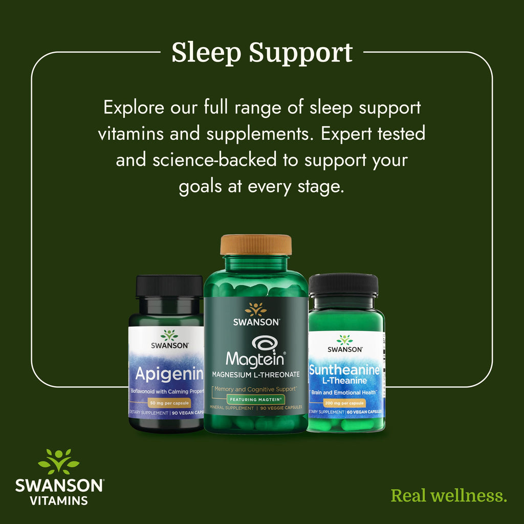Swanson Apigenin Supplement for Sleep Support, 50 mg