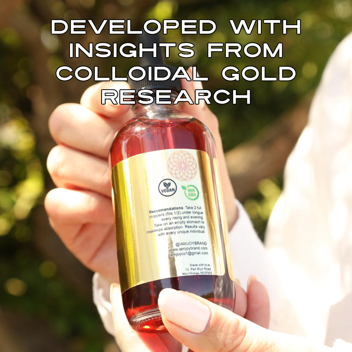 I Am Joy co. Liquid Colloidal Gold 24K 99.99% Pure - 4 Fl Oz - image 5
