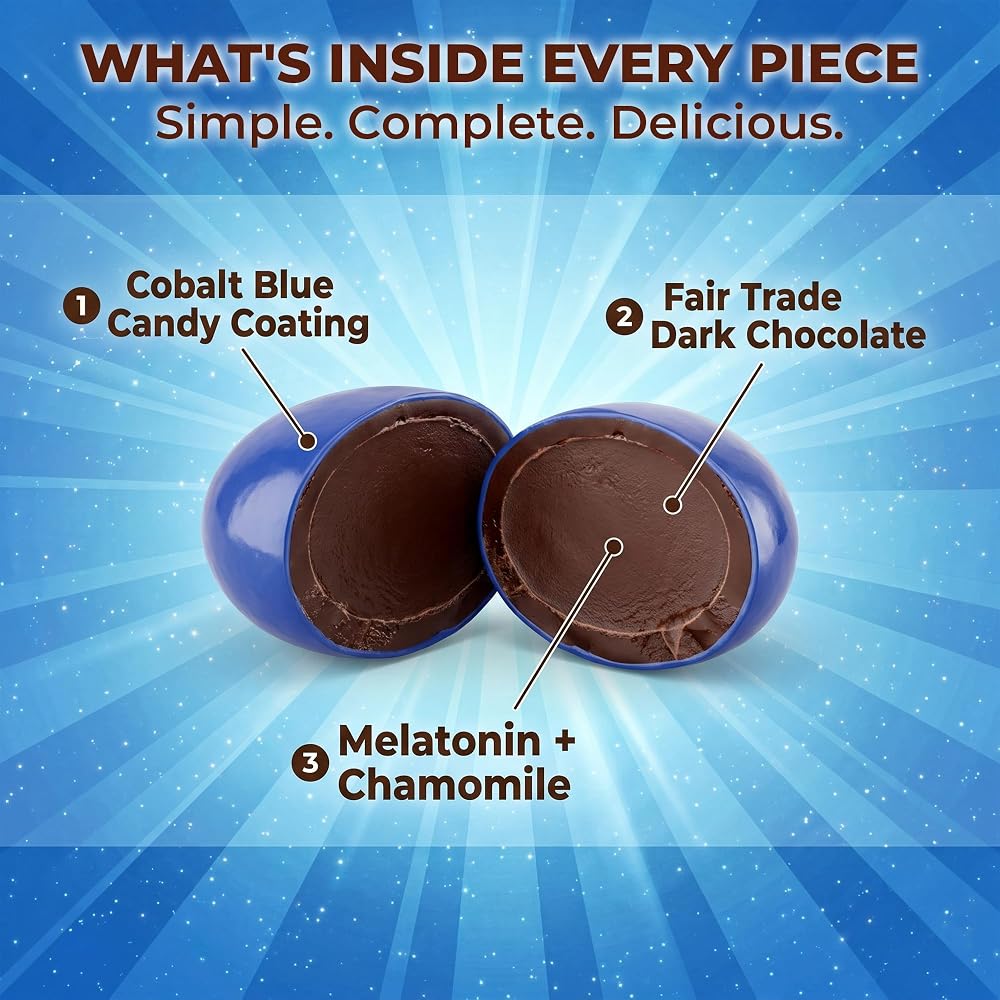Good Day Chocolate Dark Chocolate Sleep Aid with Melatonin - 160 Count - image 7