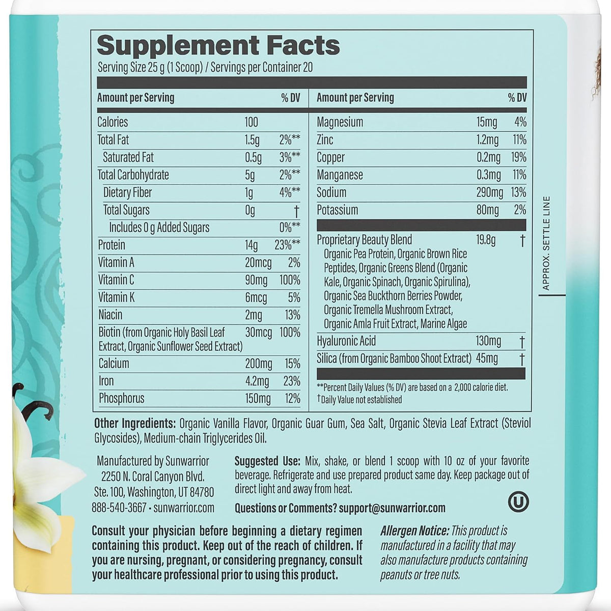 Sunwarrior Collagen Protein Plant-Based Powder