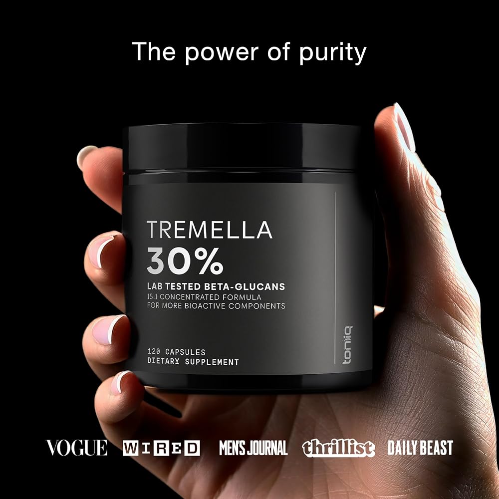 Toniiq Tremella Mushroom 15:1 Extract Immune Support - 120 Capsules - image 3