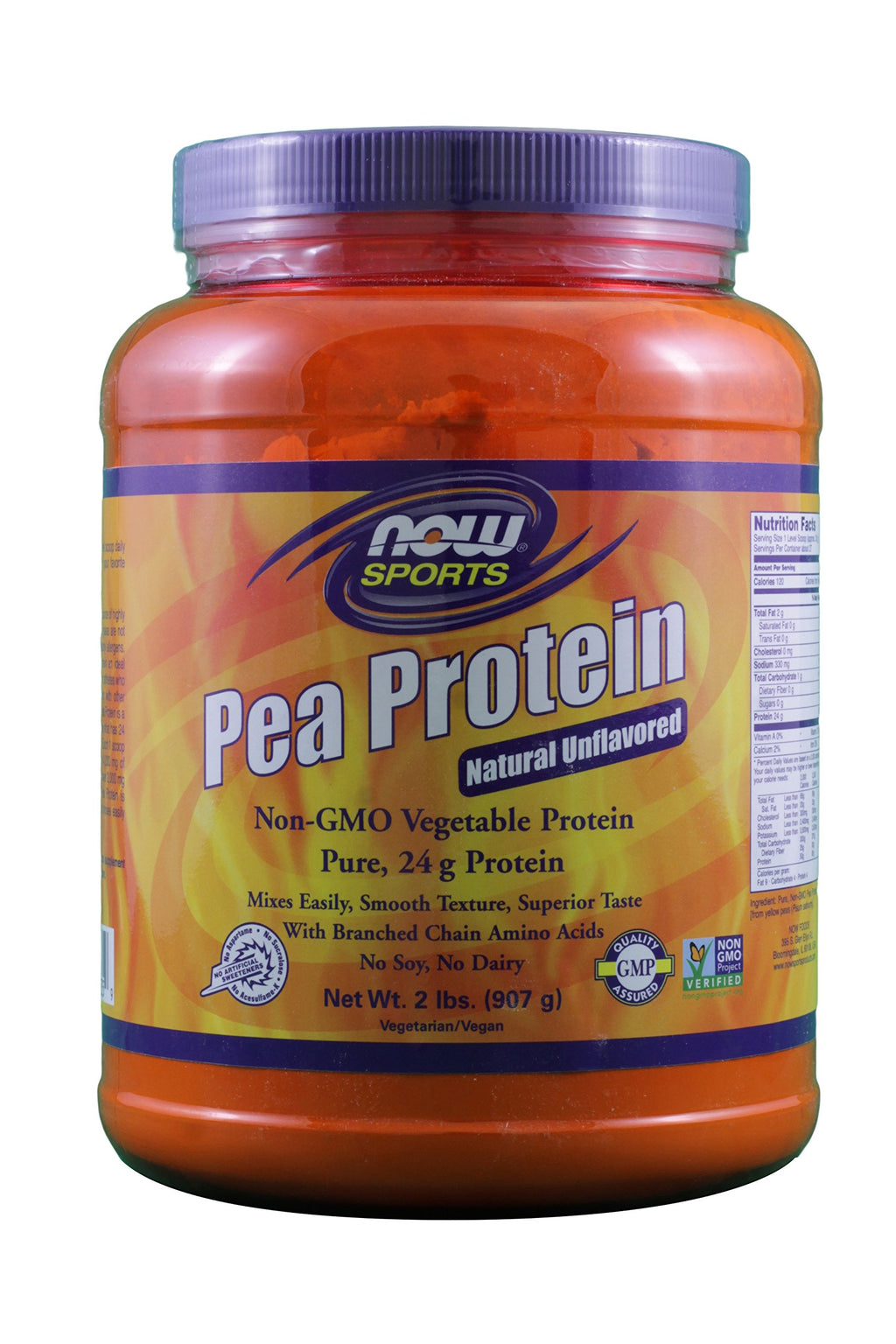 NOW Foods Pea Protein Unflavored Powder - 2 Pound (Pack of 2)