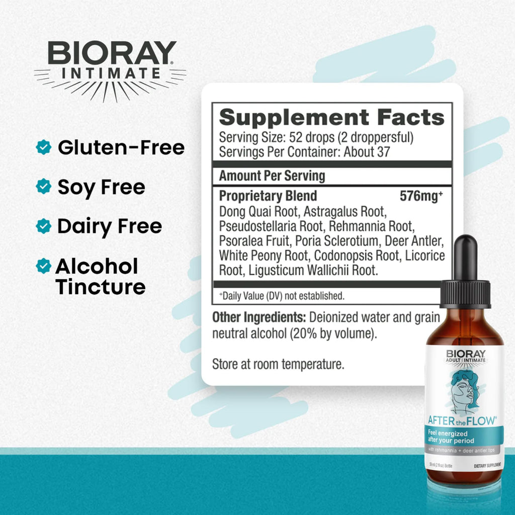 BIORAY After the Flow Menstrual Support Tincture - 2 fl oz - image 2