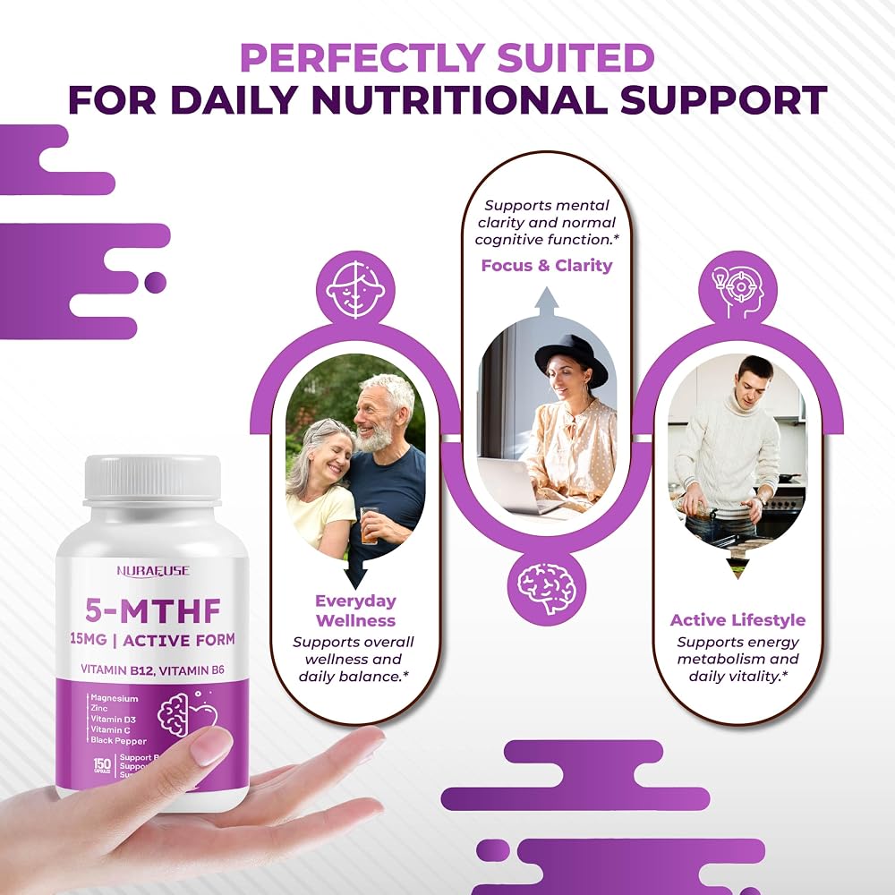 NuraFuse Methylated Vitamins 8-in-1 Nutrient Support - 150 Capsules - image 5