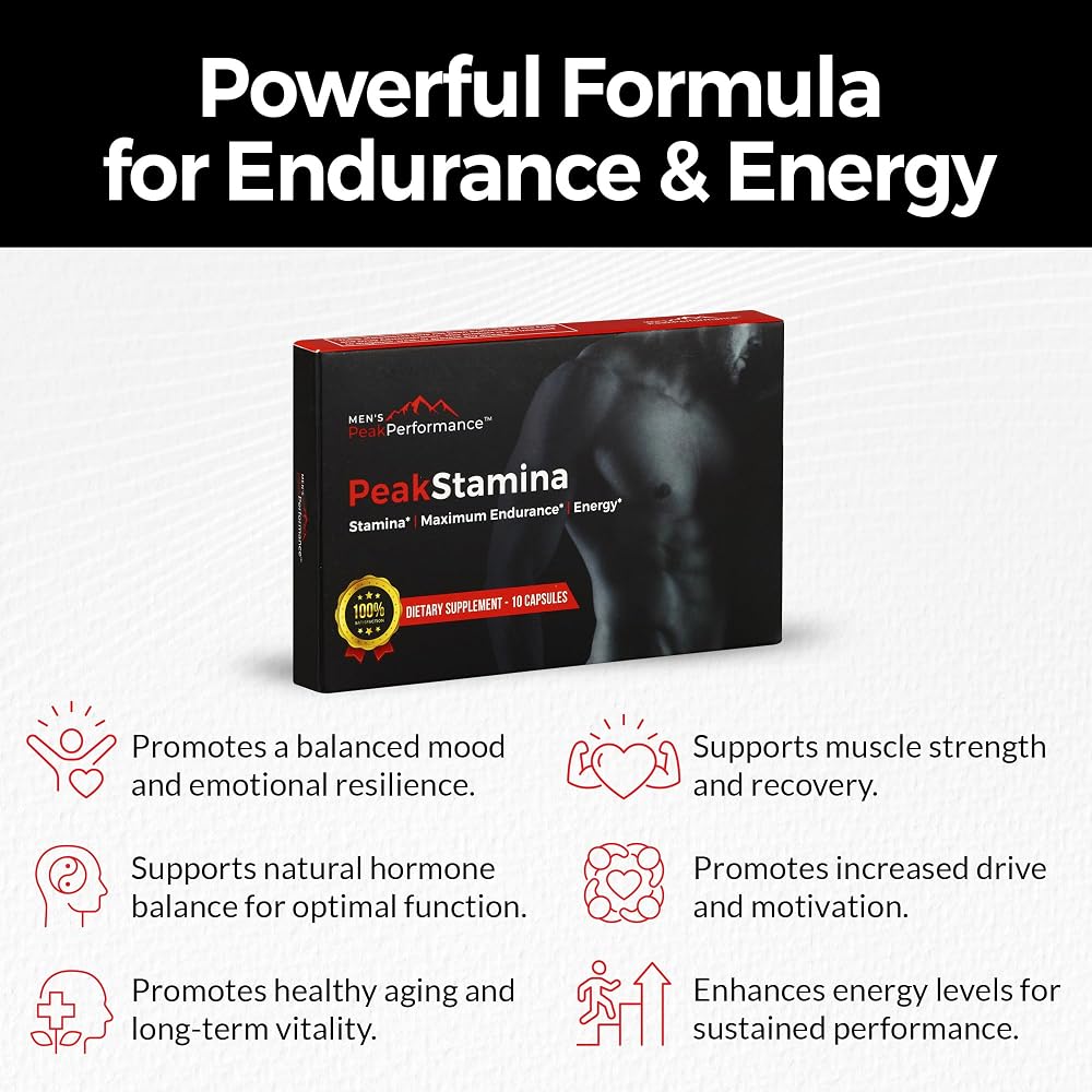 MEN'S PeakPerformance Male Maximizer Energy & Stamina Support - 10 Capsules - image 2