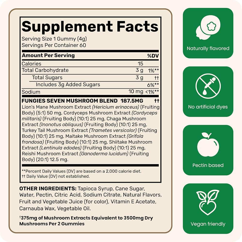 Fungies Multi Mushroom Gummies - 60 Count - image 3