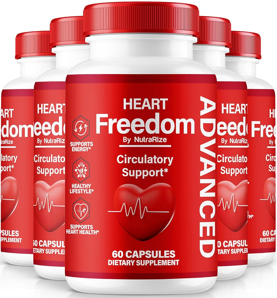 NutraRize Heart Freedom Capsules for Circulation Support - 300 Capsules