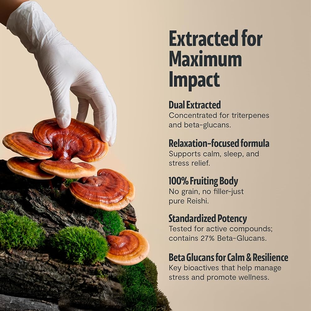 FreshCap Reishi Mushroom Powder Organic Extract - 60 Servings - image 3