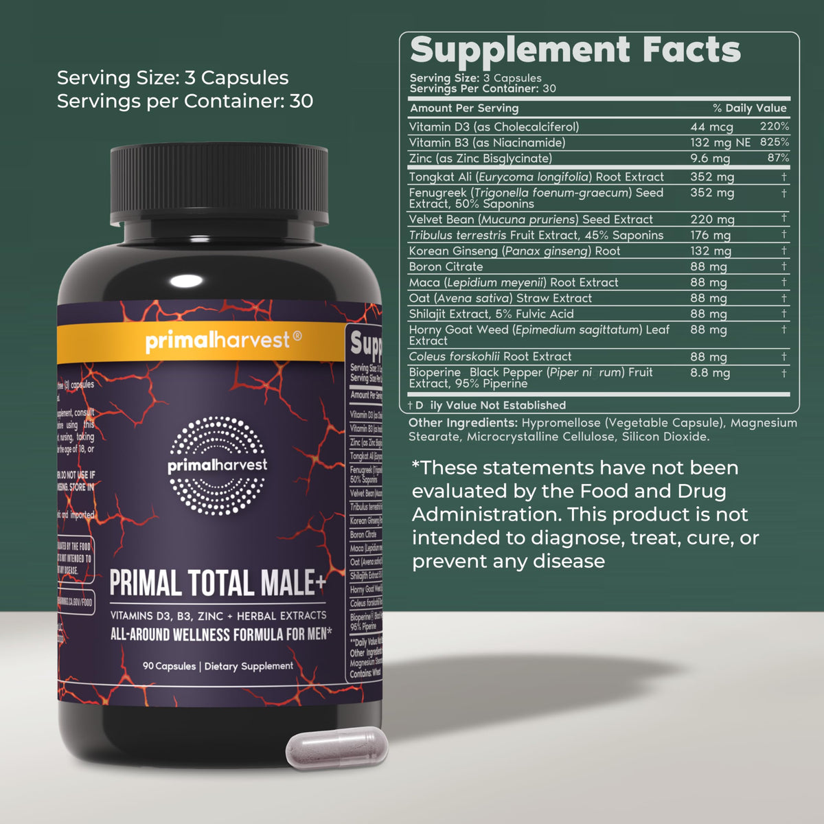 Primal Harvest Total Male+ - Daily Supplement
