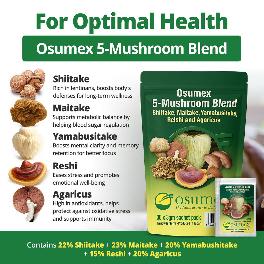 Osumex 5 Mushroom Blend Immune Support - 30 Sachets - image 3