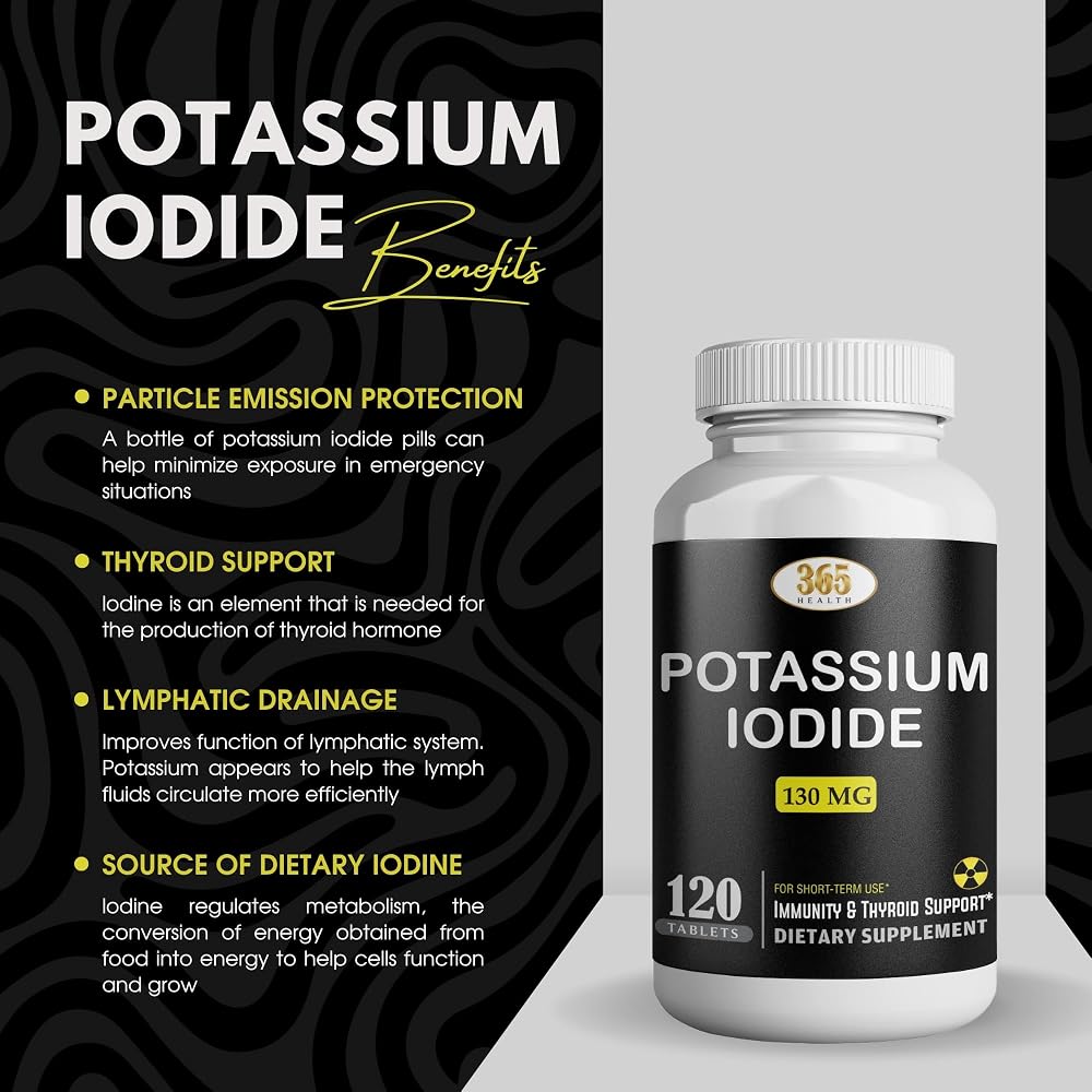 HEALTH LFE Potassium Iodide 130 mg Tablets - 120 Count - image 2
