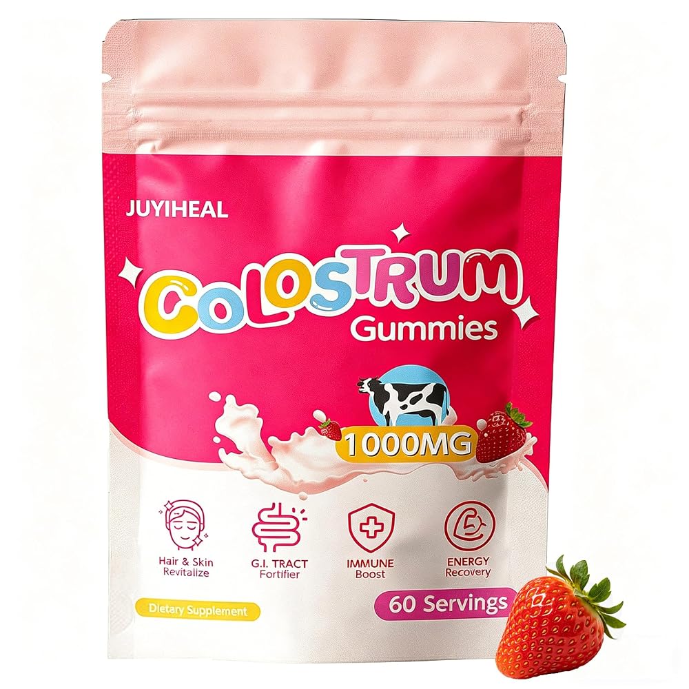 JUYIHEAL Core Bovine Colostrum Gummies Immune Support - 60 Servings