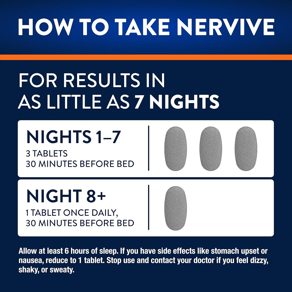 Nervive Nerve Relief PM Sleep Aid with Alpha Lipoic Acid - 30 Tablets - image 2