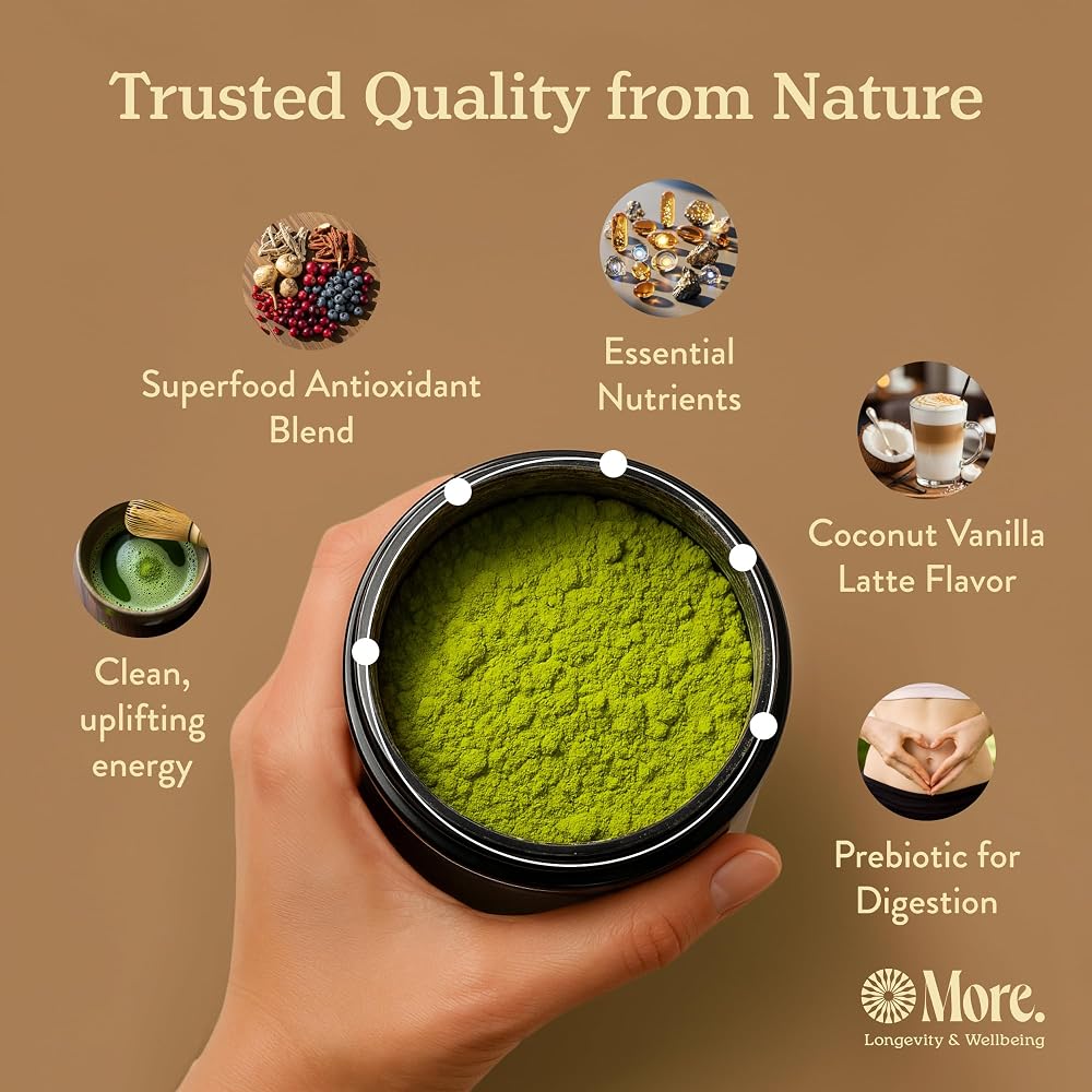 More. Vitality Blend Adaptogen Matcha Latte Powder - 7.1 oz - image 4