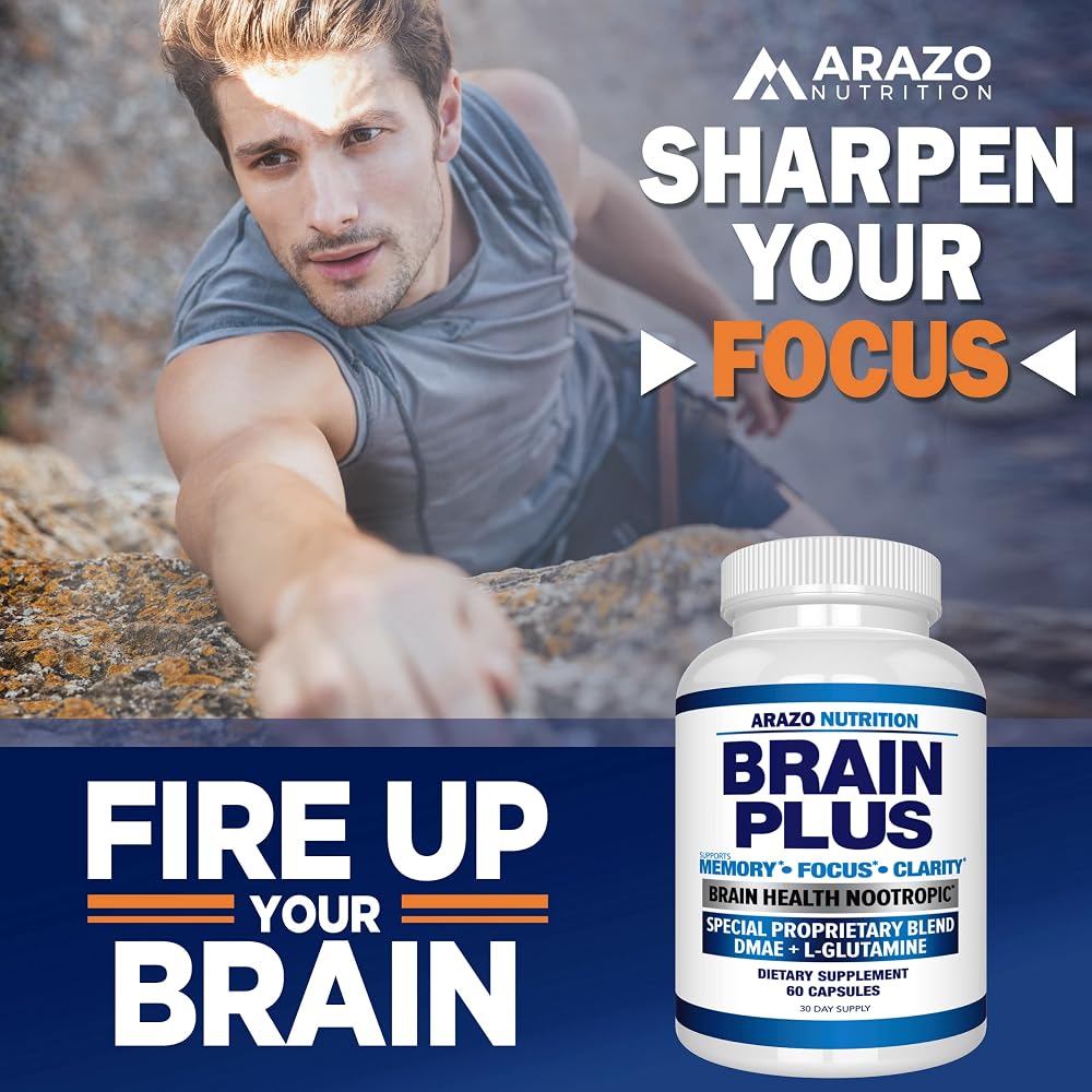 Arazo Nutrition Brain Function Supplement Memory & Focus - 60 Capsules - image 4