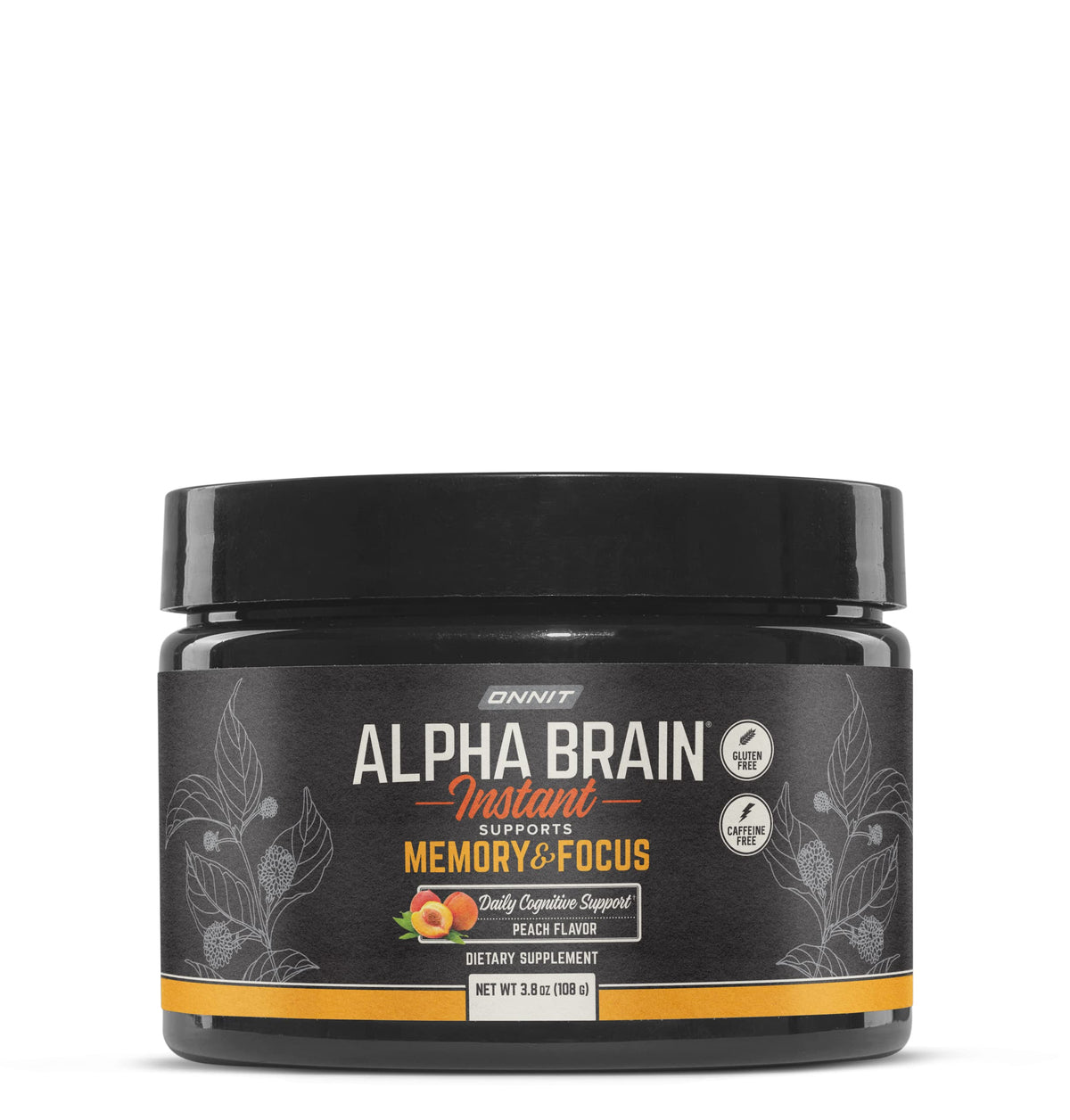 Onnit Alpha Brain Powder Peach - 3.8 oz