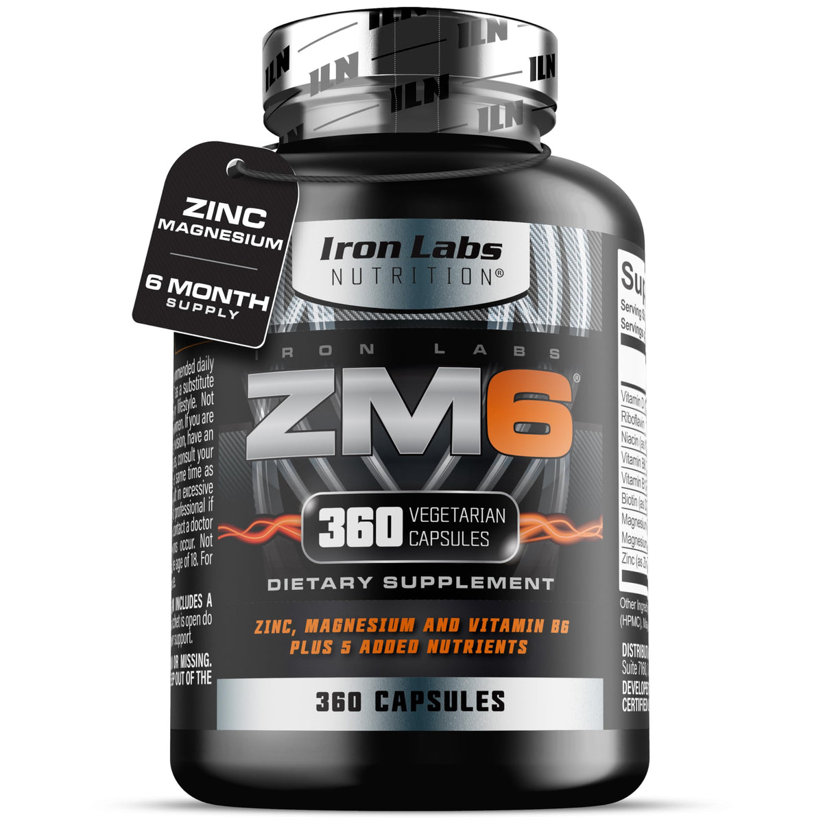 Iron Labs Nutrition ZM6 High Strength Zinc Magnesium - 360 Capsules
