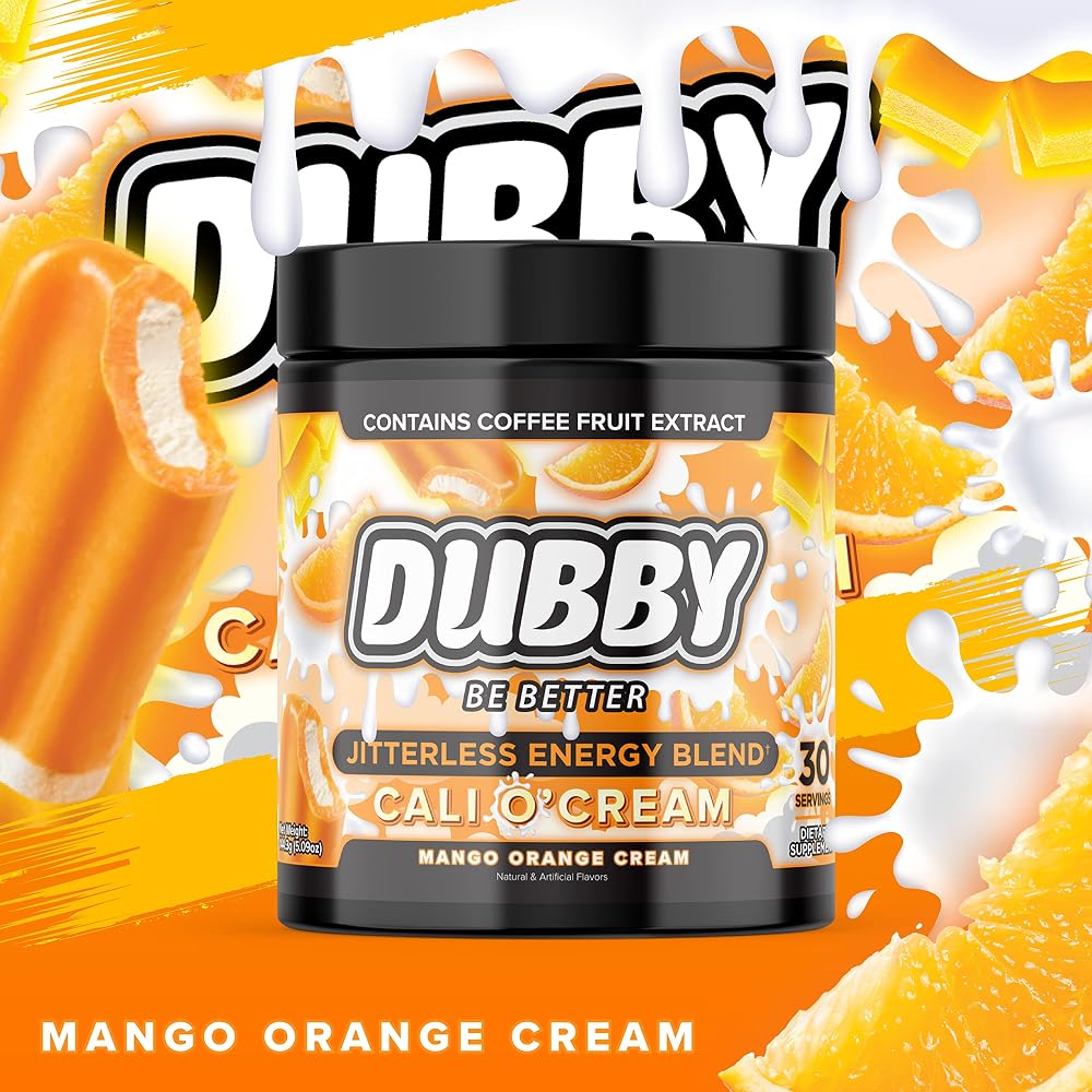 Dubby Sugar Free Energy Drink Powder Mango Orange Cream - 30 Servings - image 4