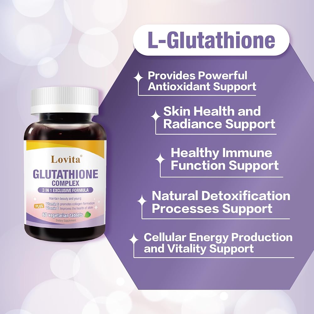 LOVITA Glutathione Complex 500mg for Radiant Skin & Immunity Support