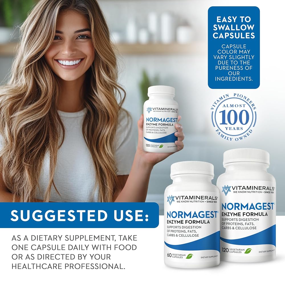 Vitaminerals 61 Normagest Digestion Support - 60 Vegetarian Capsules - image 6
