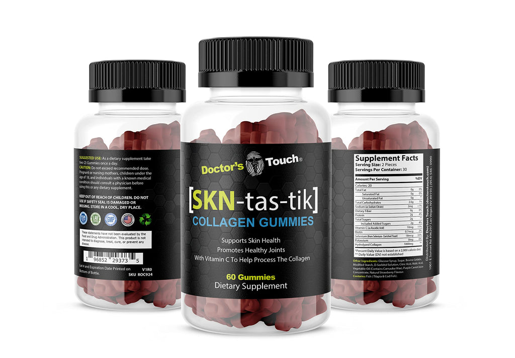 Doctor's Touch SKNtastic Collagen Gummies for Skin - 60 Count