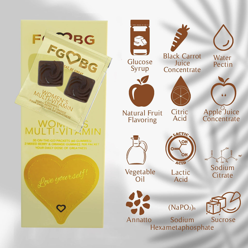 FGBG Women's Multivitamin Gummies for Energy & Brain - 30 Day - image 6