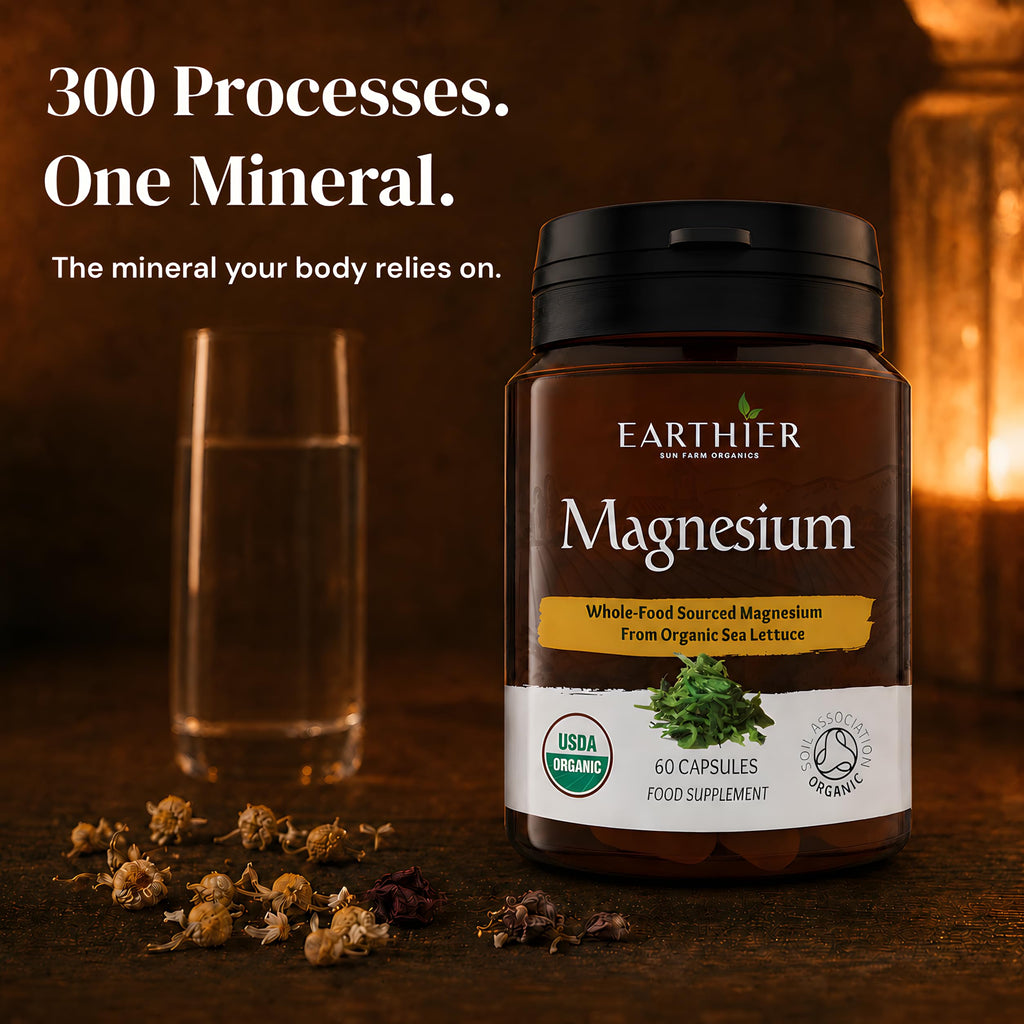 Earthier Organic Magnesium Whole Food - 60 Vegetarian Capsules - image 5