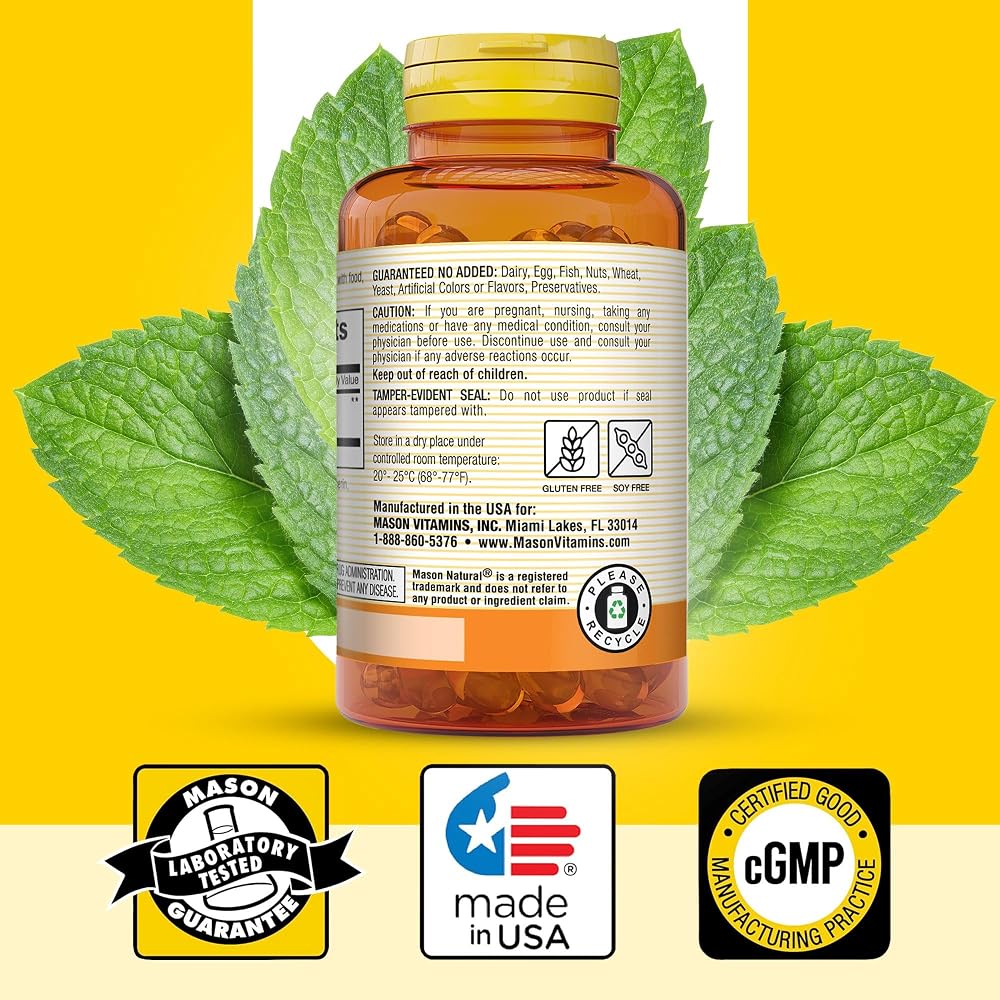 MASON NATURAL Peppermint Oil 50 mg Enteric Coated Softgels - 270 Count - image 6