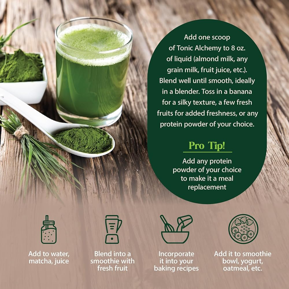 Dragon Herbs Tonic Alchemy Superfood Greens Powder - 1 Packet - image 6