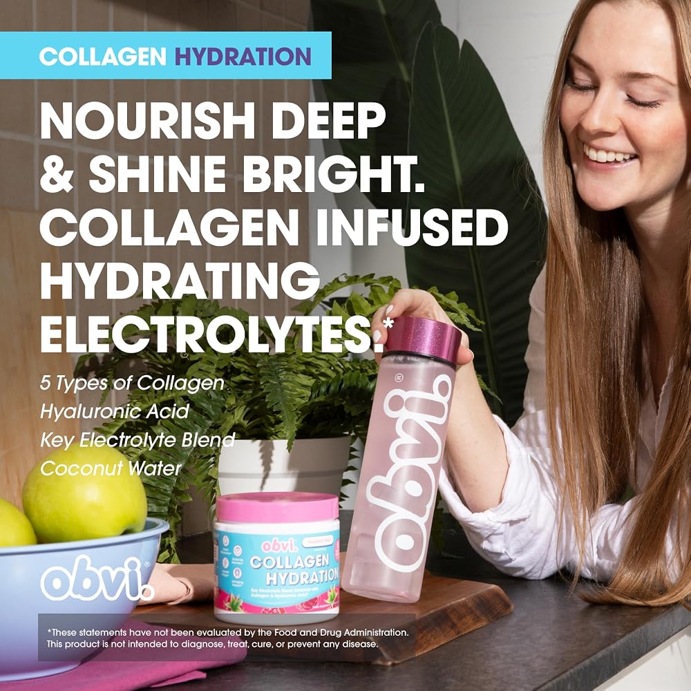 Obvi Hydration Powder with 5 Collagen Types & Hyaluronic Acid - 30 Servings - image 4