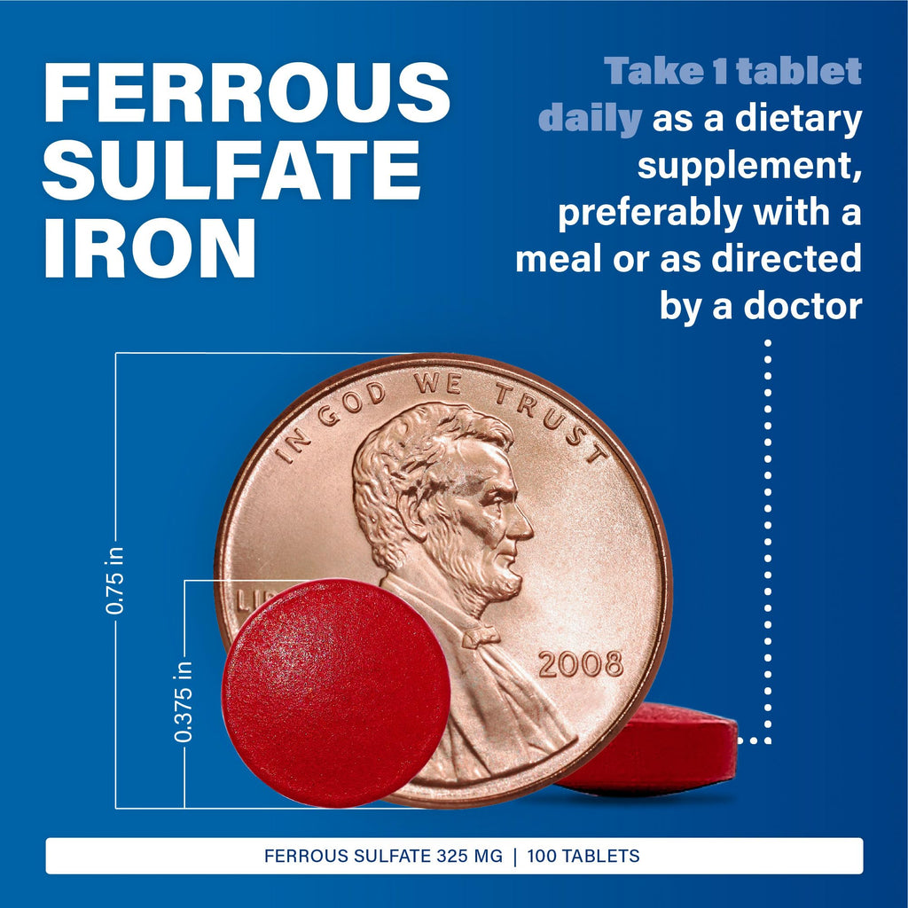 MAJOR Ferosul Ferrous Sulfate 325mg Iron Supplement - 300 Tablets - image 4