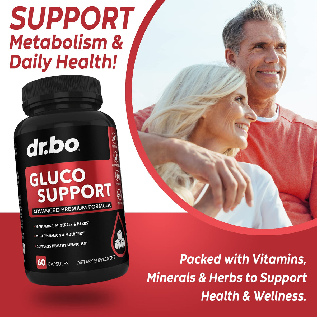 DR. BO Gluco Support Supplement Metabolism Boost - 60 Capsules - image 4