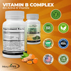 MoxyVites Vitamin B Complex for Energy & Stress - 120 Capsules - image 6