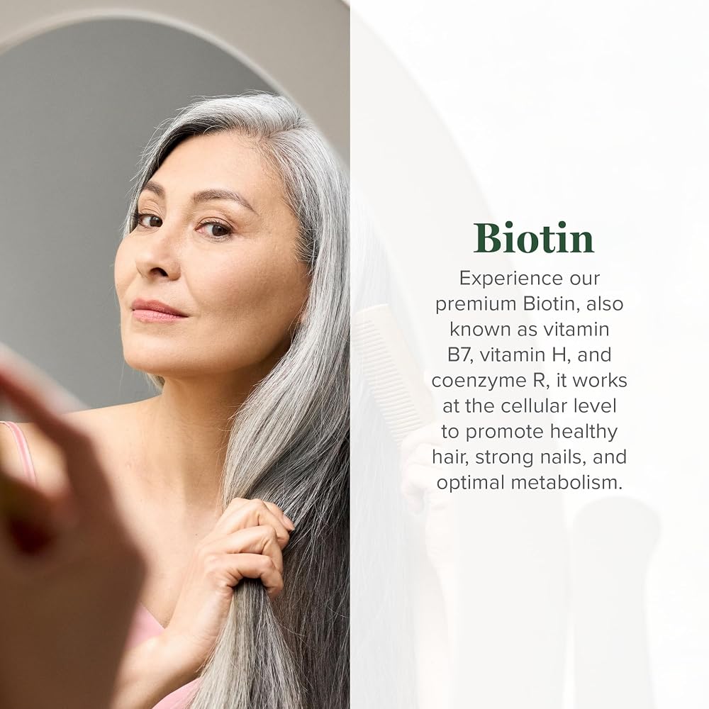 Global Healing Center Biotin 2500mcg Hair Growth Supplement - 60 Capsules - image 2