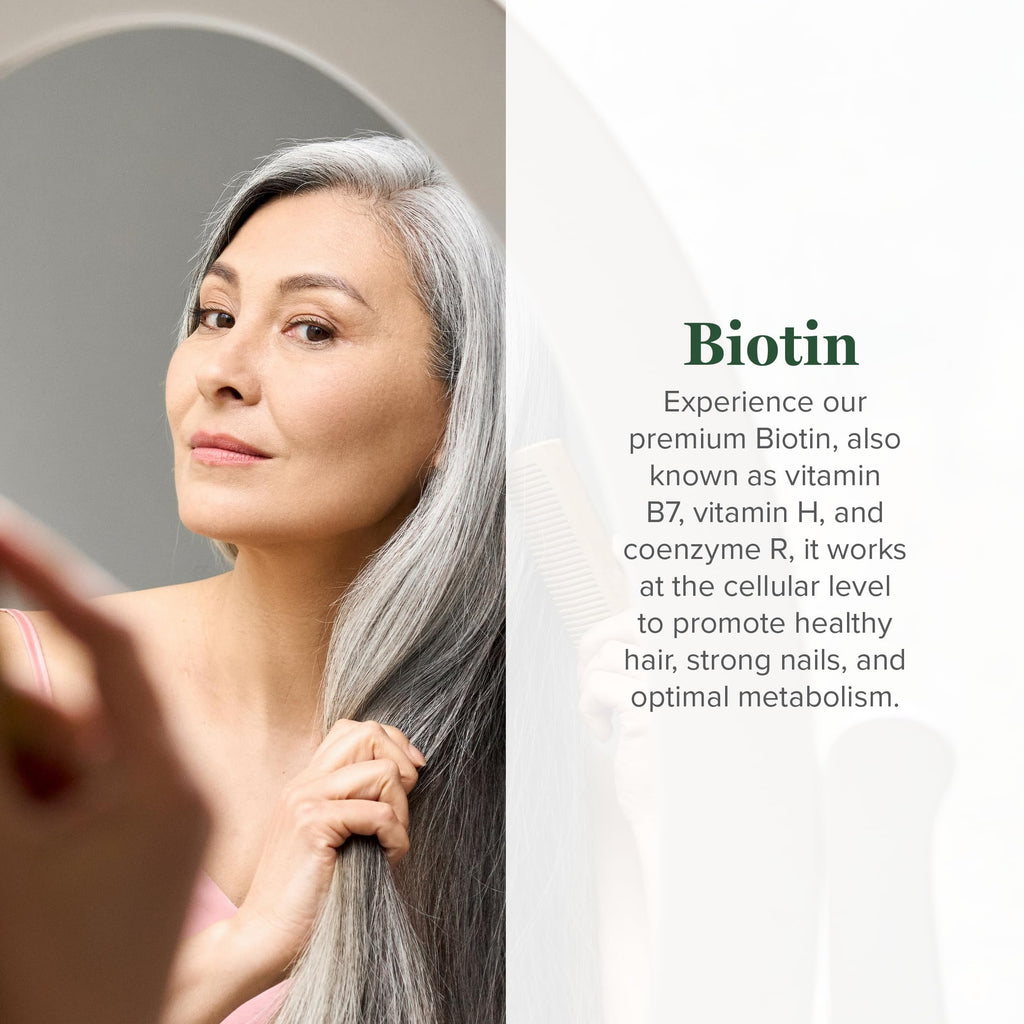 Global Healing Center Biotin 2500mcg Hair Growth Supplement - 60 Capsules - image 2