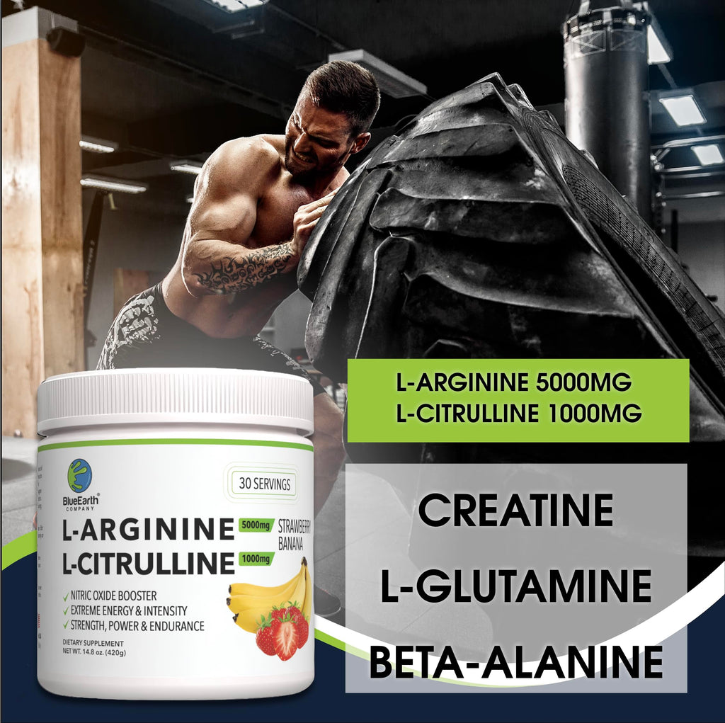 BlueEarth Company L-Arginine 5000mg + L-Citrulline Complex Powder