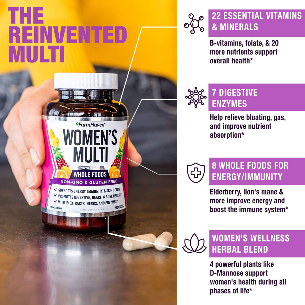 FarmHaven Multivitamin for Women with 22 Nutrients - 90 Capsules - image 2