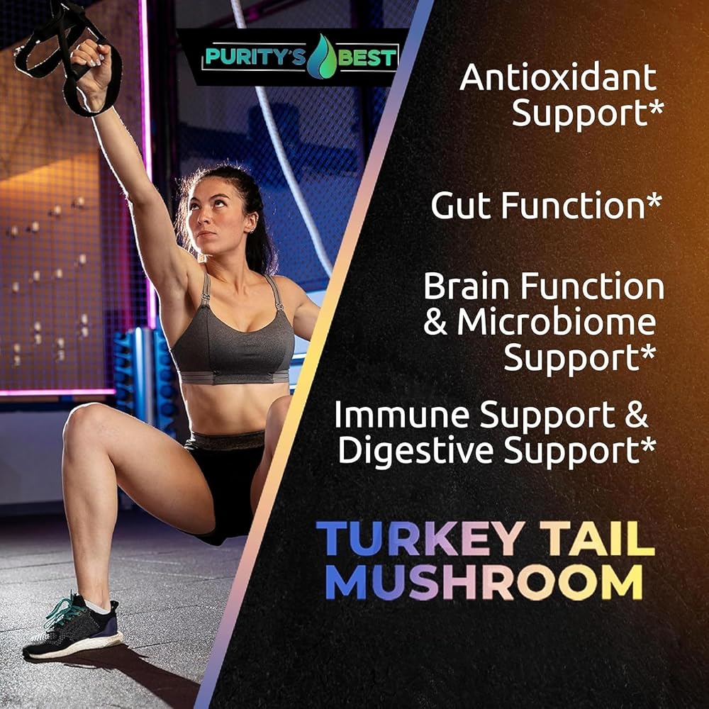 Purity`s Best Purity's Best Turkey Tail Mushroom Immune Support - 120 Capsules - image 3