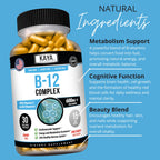 Kaya Naturals B-12 Complex - Multivitamin Supplement for Women & Men