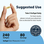 Micro Ingredients Omega 3 Fish Oil Supplements 3,000mg Per Serving
