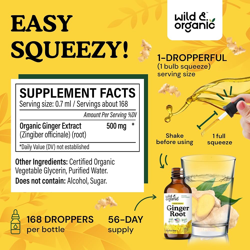 Wild & Organic Ginger Root Extract Drops Immune Support - 4 fl oz - image 3