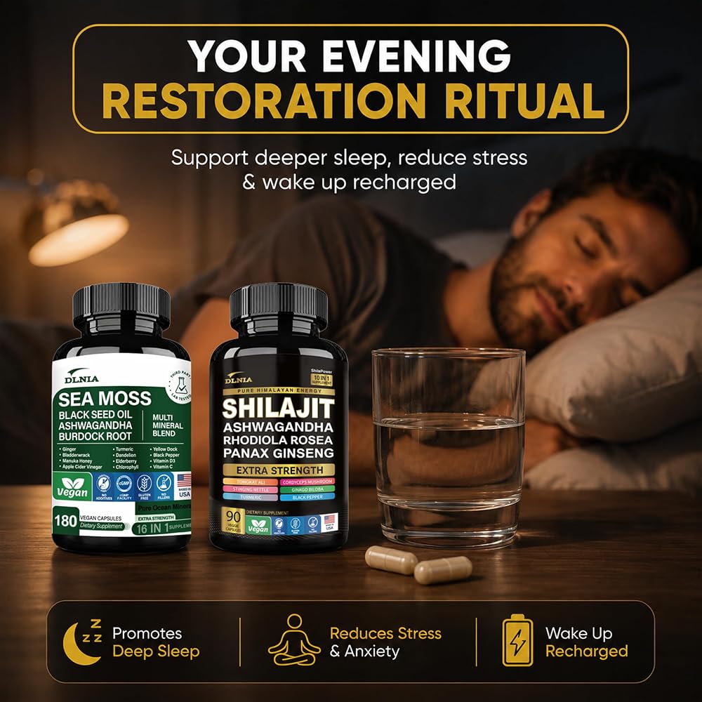 DLNIA Sea Moss & Shilajit Bundle Daily Wellness - 270 Capsules - image 5