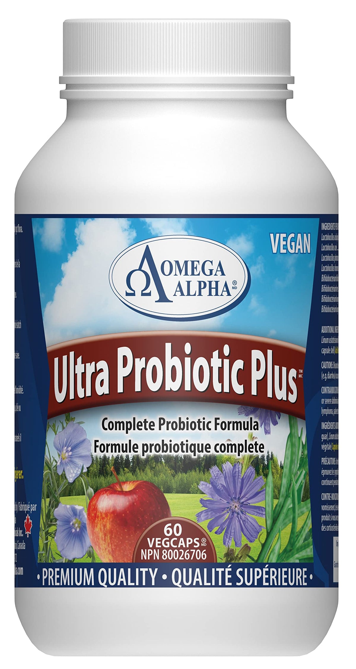 Omega Alpha Ultra Probiotic Plus - 60 Vegetarian Capsules