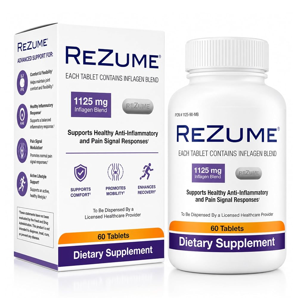 CryoDerm REZUME Tablets Full Spectrum Inflagan Blend - 60 Count