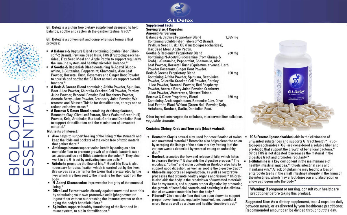 Biological Essentials G.I. Detox Capsules - 90 Count - image 7