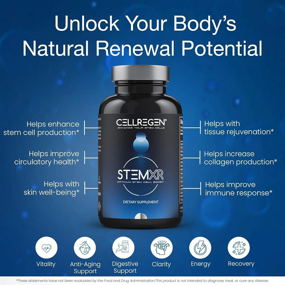 Cellregen StemXR Stem Cell Activator & Circulation Booster - 90 Capsules - image 4