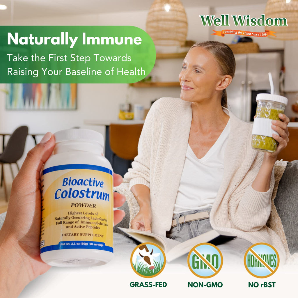 Well Wisdom Proteins Bioactive Colostrum Powder Grass-Fed - 60g - image 2