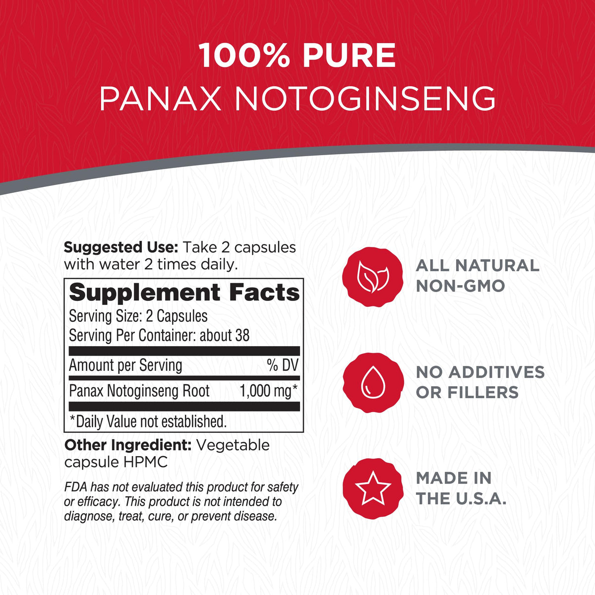 Dairyland Notoginseng Capsules for Immune Support - 75 Count - image 2