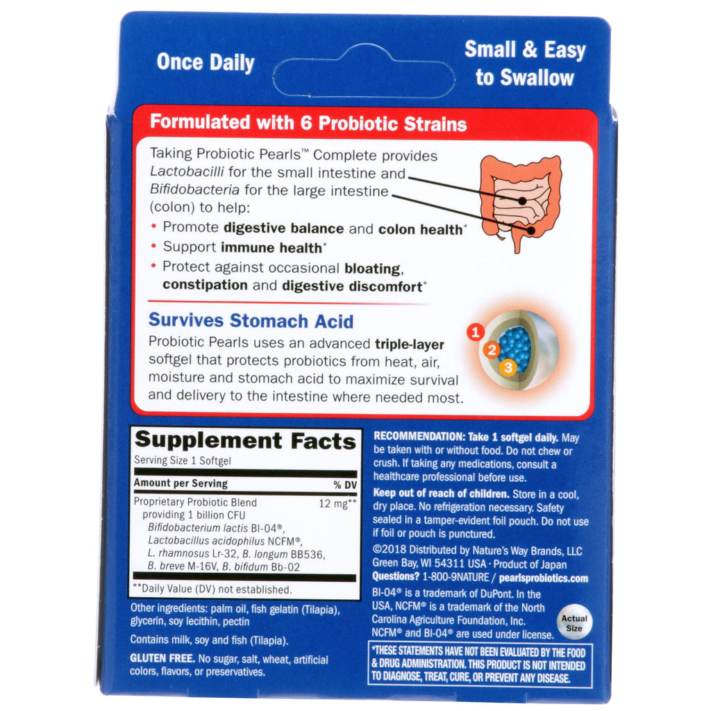 Natures Way Probiotic Pearls Complete - 90 Softgels - image 2